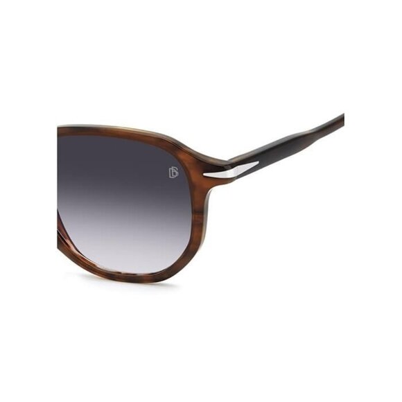 New DAVID BECKHAM Brown Square DB 1140/S EX4DG Sunglasses Women - Picture 3 of 4